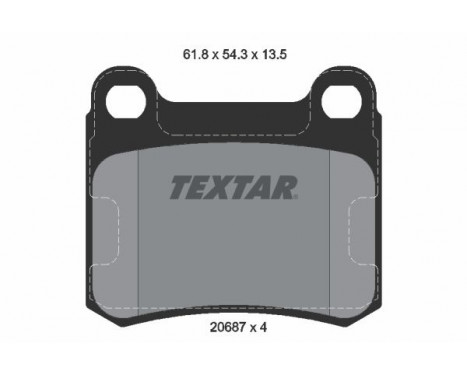 Brake Pad Set, disc brake 2068703 Textar, Image 2