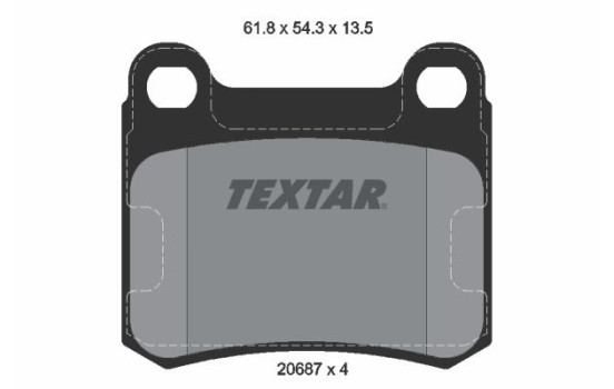 Brake Pad Set, disc brake 2068703 Textar, Image 2