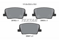 Brake pad set, disc brake 2078201 Textar