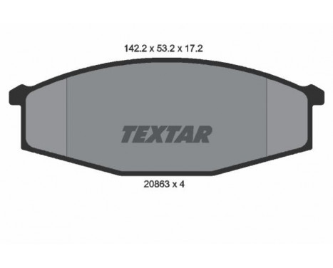 Brake Pad Set, disc brake 2086301 Textar