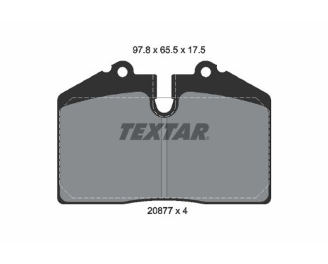 Brake pad set, disc brake 2087710 Textar