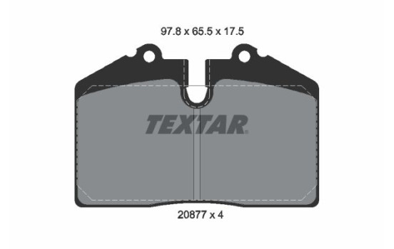 Brake pad set, disc brake 2087710 Textar