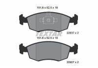 Brake Pad Set, disc brake 2090704 Textar