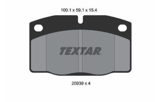 Brake pad set, disc brake 2093903 Textar