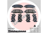 Brake Pad Set, disc brake 20949.160.1 Zimmermann