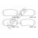 Brake pad set, disc brake 20950 00 702 10 Breck
