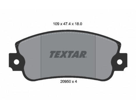 Brake Pad Set, disc brake 2095005 Textar