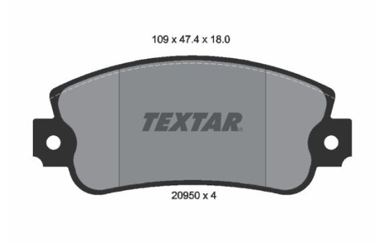 Brake Pad Set, disc brake 2095005 Textar