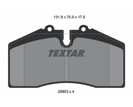 Brake pad set, disc brake 2095310 Textar