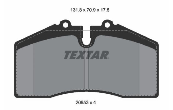 Brake pad set, disc brake 2095310 Textar