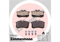 Brake Pad Set, disc brake 20961.152.1 Zimmermann