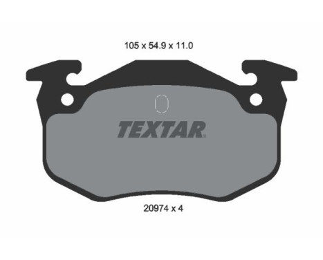 Brake Pad Set, disc brake 2097401 Textar, Image 2