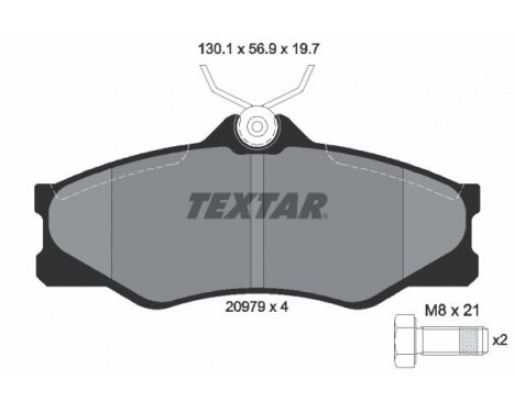 Brake Pad Set, disc brake 2097904 Textar