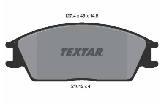 Brake Pad Set, disc brake 2101204 Textar, Image 2