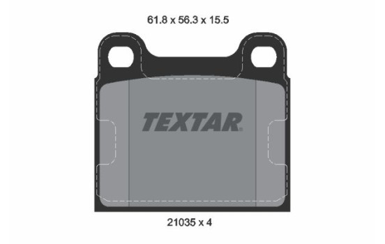 Brake Pad Set, disc brake 2103501 Textar, Image 2