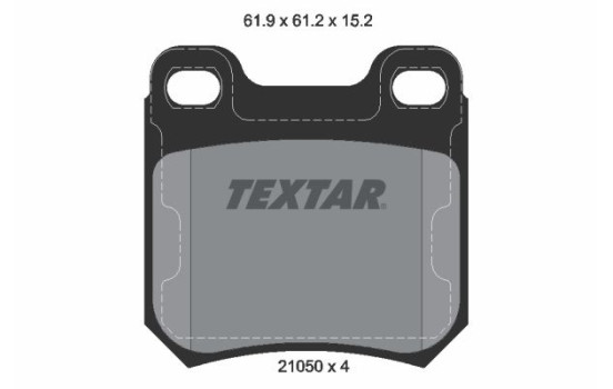 Brake Pad Set, disc brake 2105002 Textar, Image 2