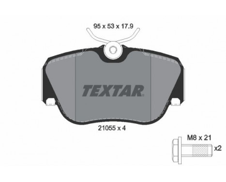 Brake Pad Set, disc brake 2105503 Textar, Image 2