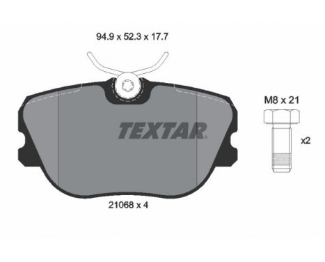 Brake Pad Set, disc brake 2106804 Textar, Image 2