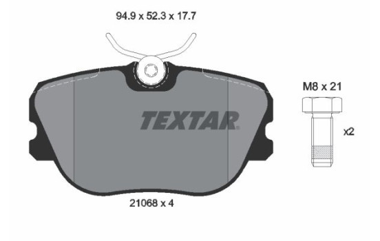 Brake Pad Set, disc brake 2106804 Textar, Image 2
