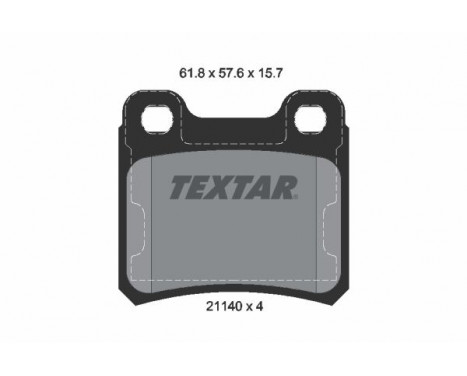 Brake Pad Set, disc brake 2114001 Textar, Image 2