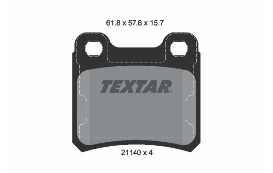 Brake Pad Set, disc brake 2114001 Textar, Image 2