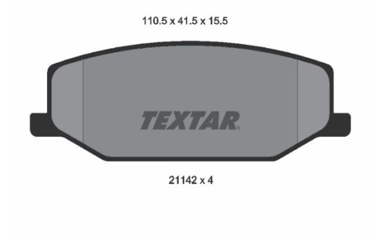 Brake Pad Set, disc brake 2114202 Textar