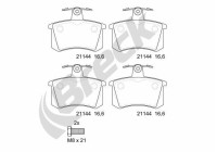 Brake pad set, disc brake 21144 00 704 00 Breck