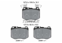 Brake pad set, disc brake 2115203 Textar
