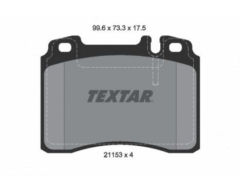 Brake Pad Set, disc brake 2115307 Textar, Image 2