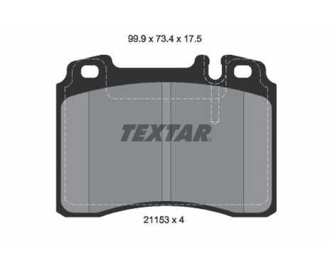 Brake Pad Set, disc brake 2115307 Textar, Image 2