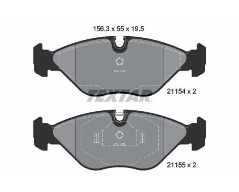 Brake Pad Set, disc brake 2115402 Textar, Image 2