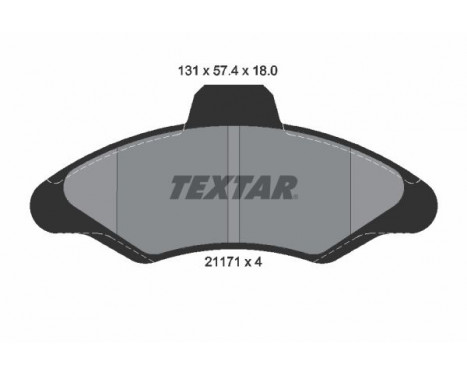Brake Pad Set, disc brake 2117105 Textar, Image 2