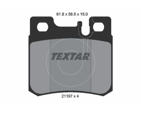 Brake Pad Set, disc brake 2119701 Textar, Image 2