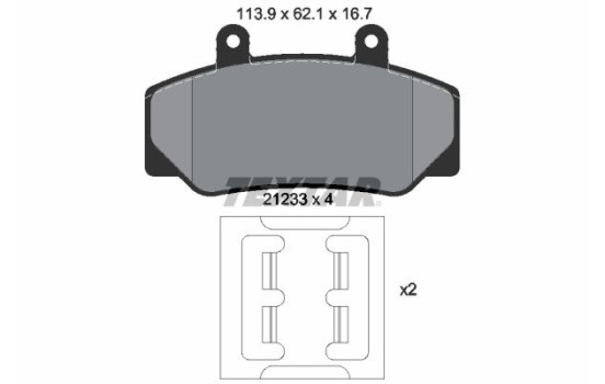 Brake Pad Set, disc brake 2123302 Textar, Image 2