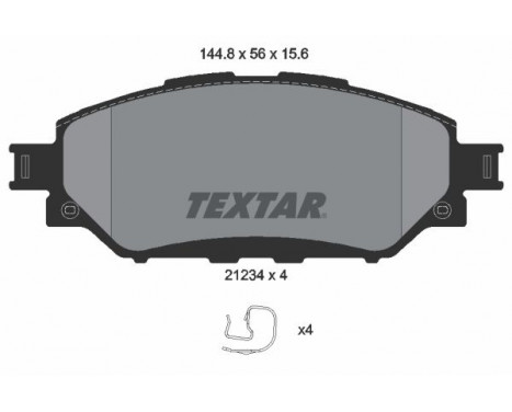 Brake Pad Set, disc brake 2123401 Textar