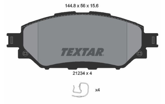 Brake Pad Set, disc brake 2123401 Textar