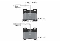 Brake pad set, disc brake 2126702 Textar