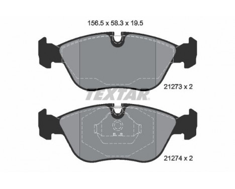 Brake Pad Set, disc brake 2127304 Textar, Image 2