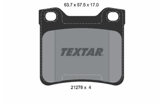 Brake Pad Set, disc brake 2127803 Textar, Image 2