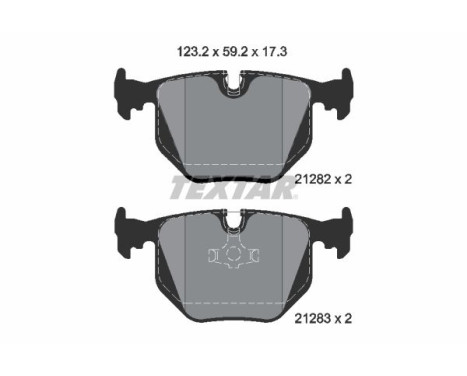 Brake pad set, disc brake 2128201 Textar