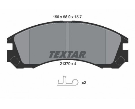 Brake Pad Set, disc brake 2137001 Textar, Image 2