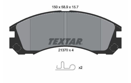Brake Pad Set, disc brake 2137001 Textar, Image 2