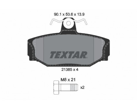 Brake Pad Set, disc brake 2138501 Textar