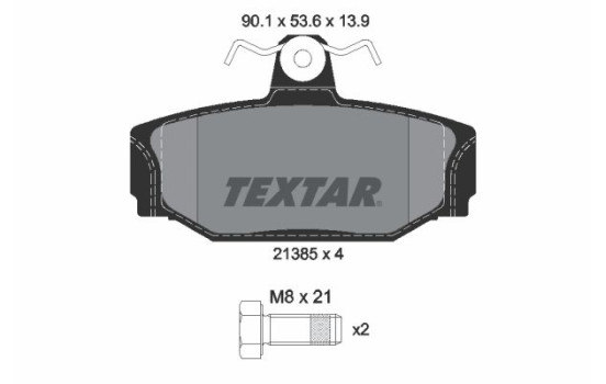 Brake Pad Set, disc brake 2138501 Textar