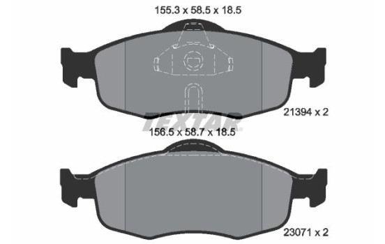 Brake Pad Set, disc brake 2139408 Textar, Image 2