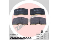 Brake Pad Set, disc brake 21402.175.1 Zimmermann