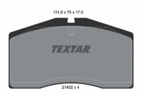 Brake pad set, disc brake 2140201 Textar
