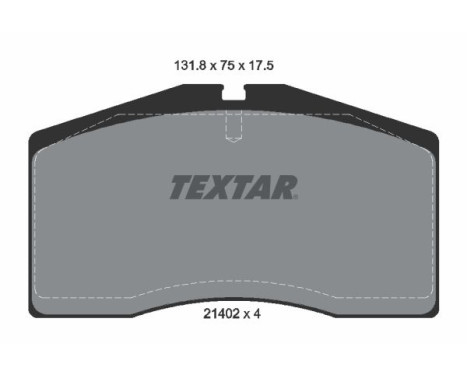 Brake pad set, disc brake 2140201 Textar