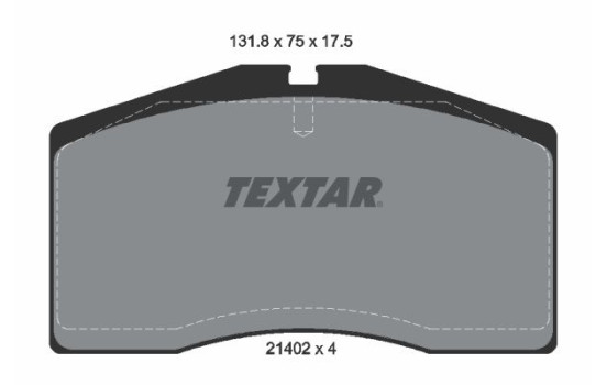 Brake pad set, disc brake 2140201 Textar