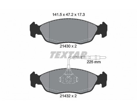 Brake Pad Set, disc brake 2143001 Textar, Image 2